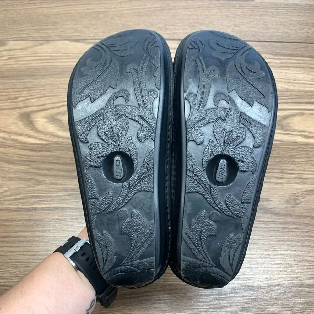 Wolky Women's Orthopedic Black Strappy Flip-Flops, Size EU 37 US 6‎ -7 Sandals
